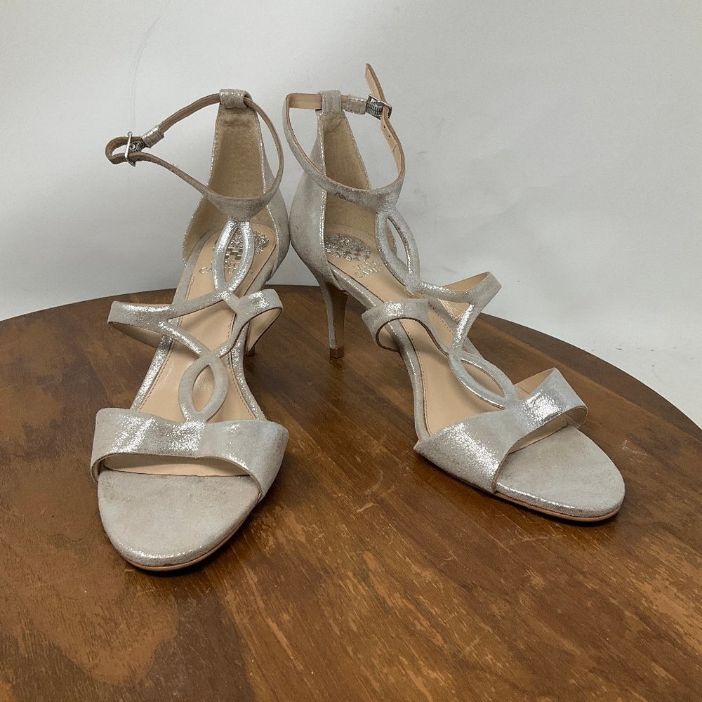 Vince Camuto Women's Payto Silver Slingback High Heels Size 9.5M